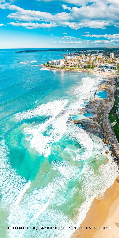 CRONULLA CURRENTS TOWEL, DESTINATION TOWELS