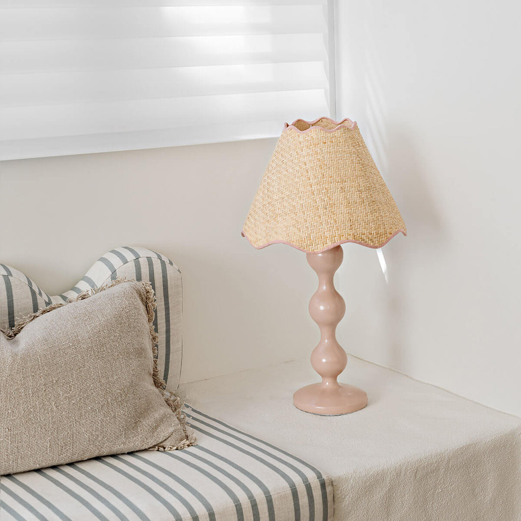 EVIE TABLE LAMP,  BLUSH