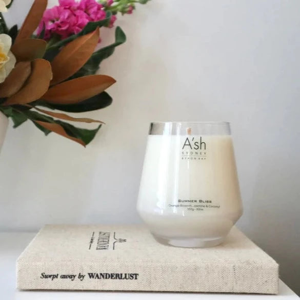 A'SH CANDLE - SUMMER BLISS (Orange Blossom, Jasmine, Coconut)