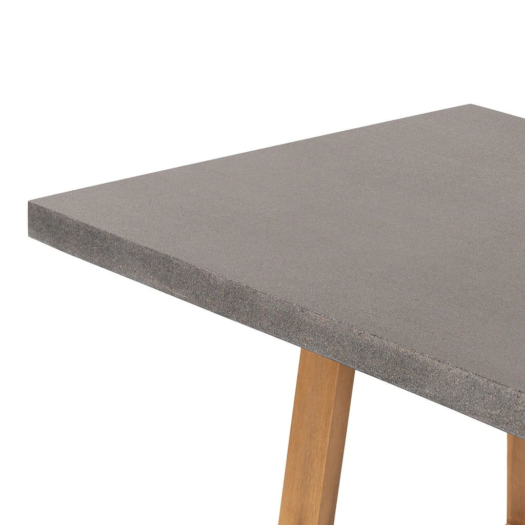 RECTANGULAR DINING TABLE 2.4M, SPECKLED GREY WITH LIGHT HONEY ACAIA LEGS