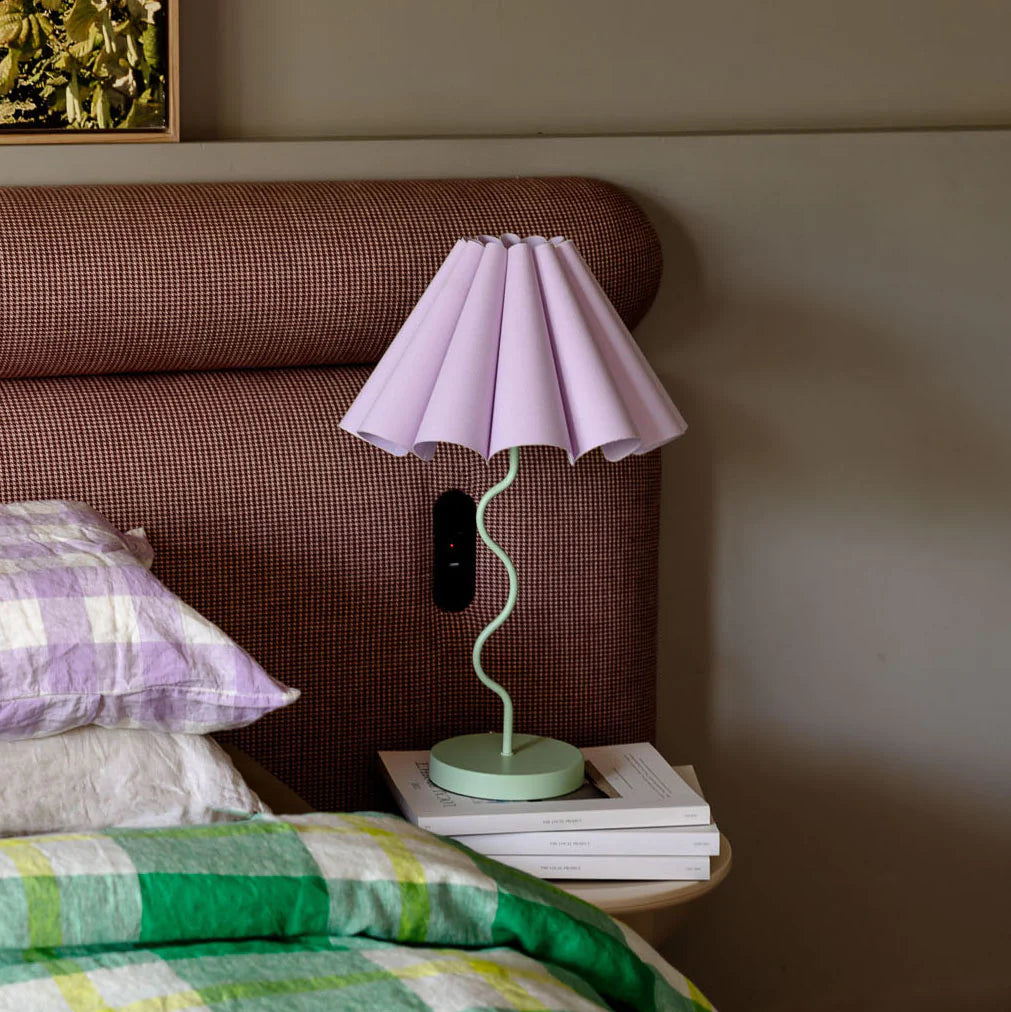 CORA TABLE LAMP, LILAC / PASTEL GREEN