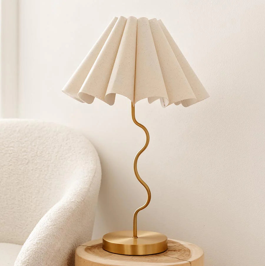 CORA TABLE LAMP, NEUTRAL/GOLD