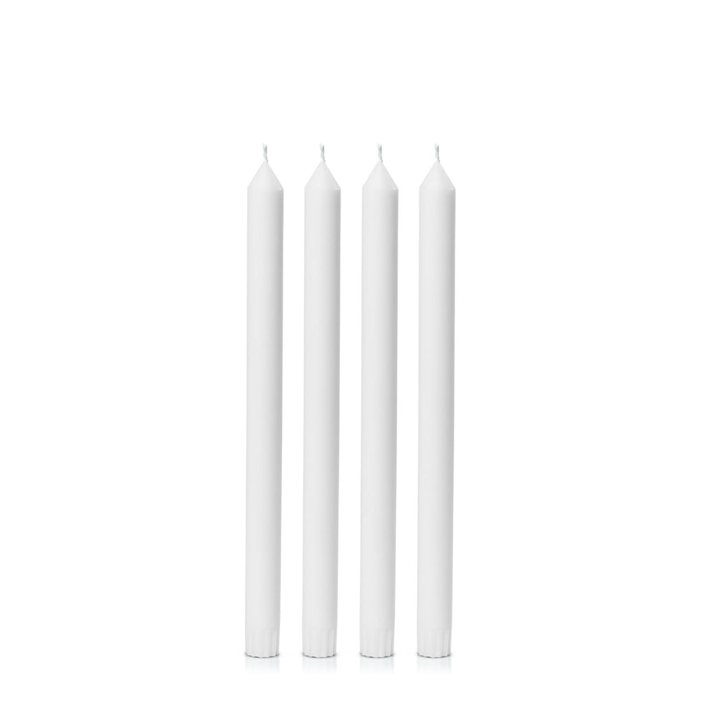 DINNER CANDLE 30cm (Pack of 4), WHITE