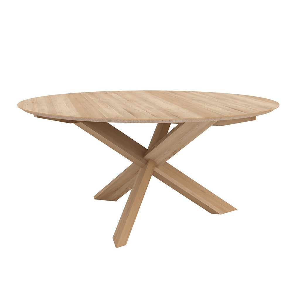 ETHNICRAFT OAK CIRCLE DINING TABLE