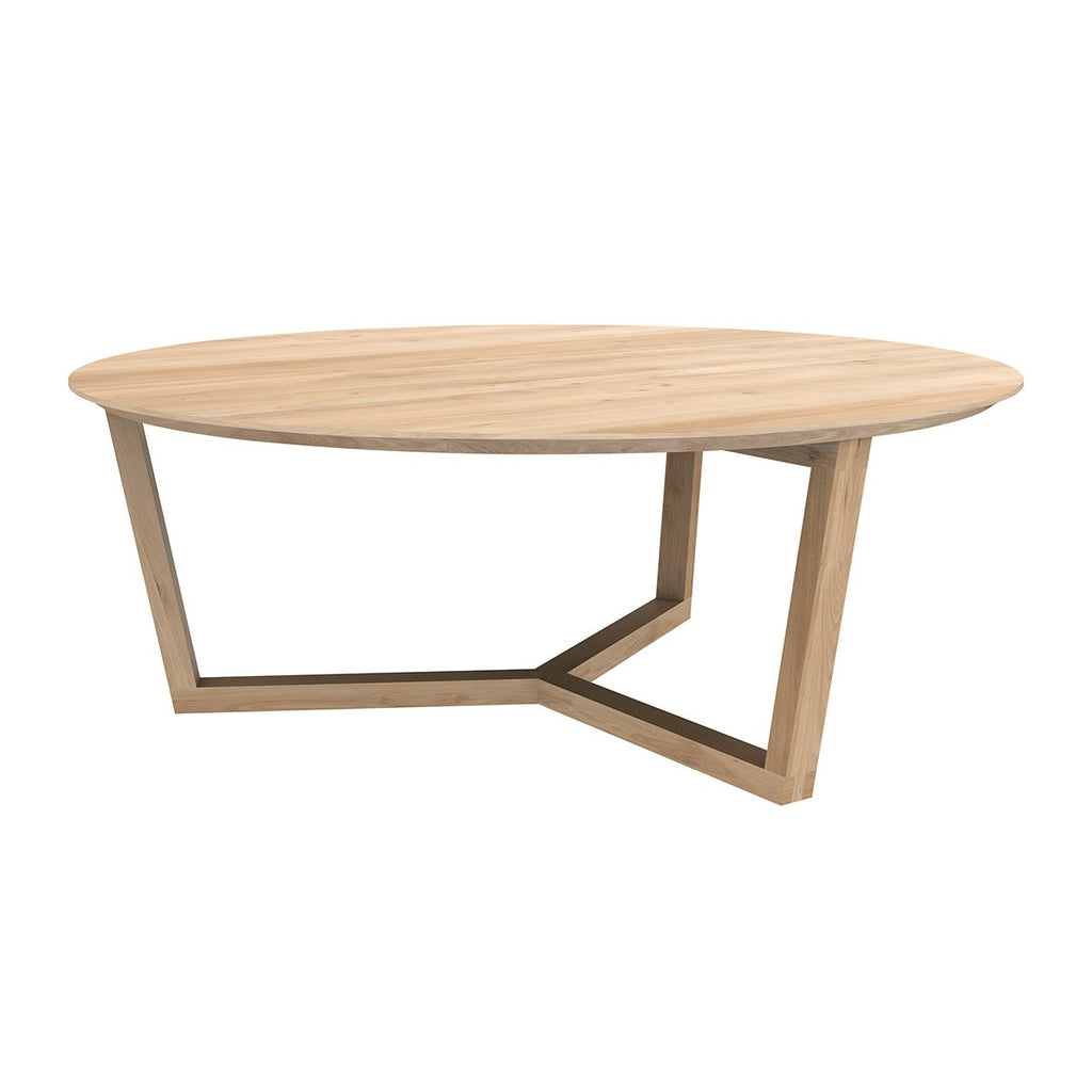 ETHNICRAFT OAK TRIPOD COFFEE TABLE