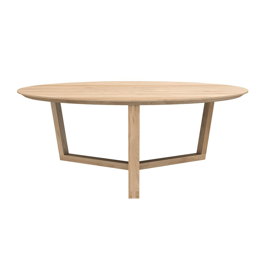 ETHNICRAFT OAK TRIPOD COFFEE TABLE