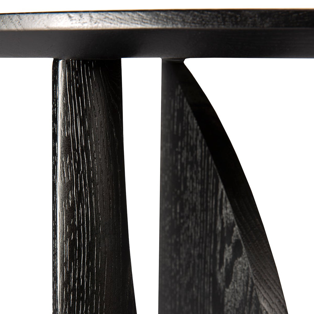 ETHNICRAFT OAK GEOMETRIC SIDE TABLE BLACK