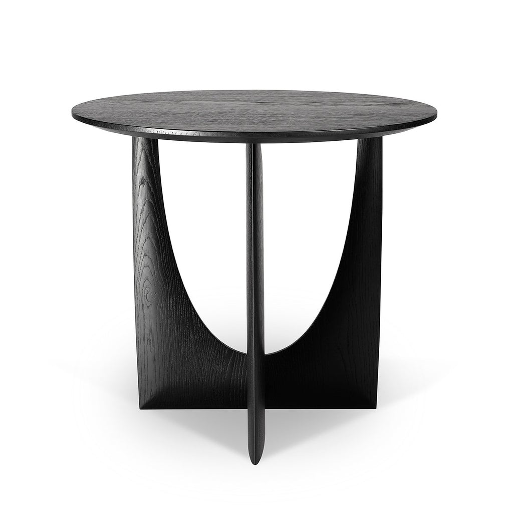 ETHNICRAFT OAK GEOMETRIC SIDE TABLE BLACK