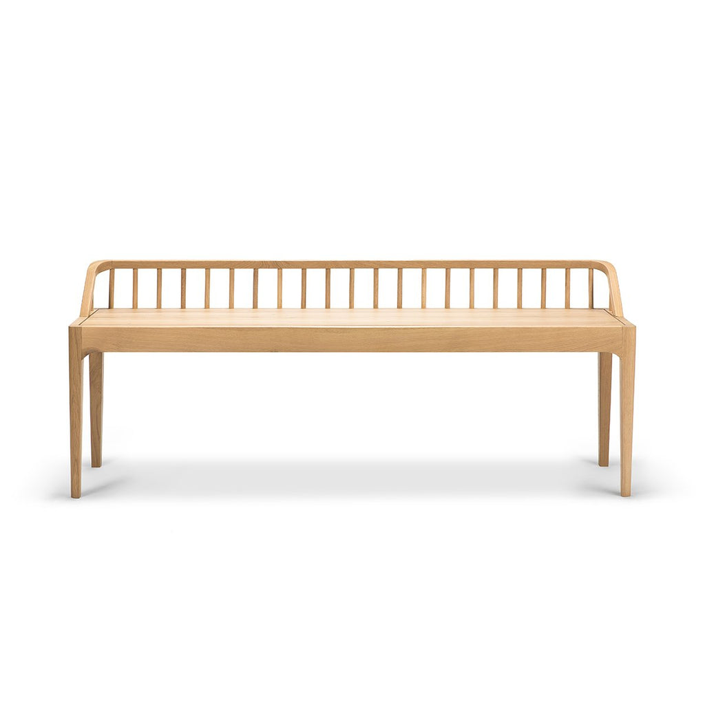 ETHNICRAFT OAK SPINDLE BENCH