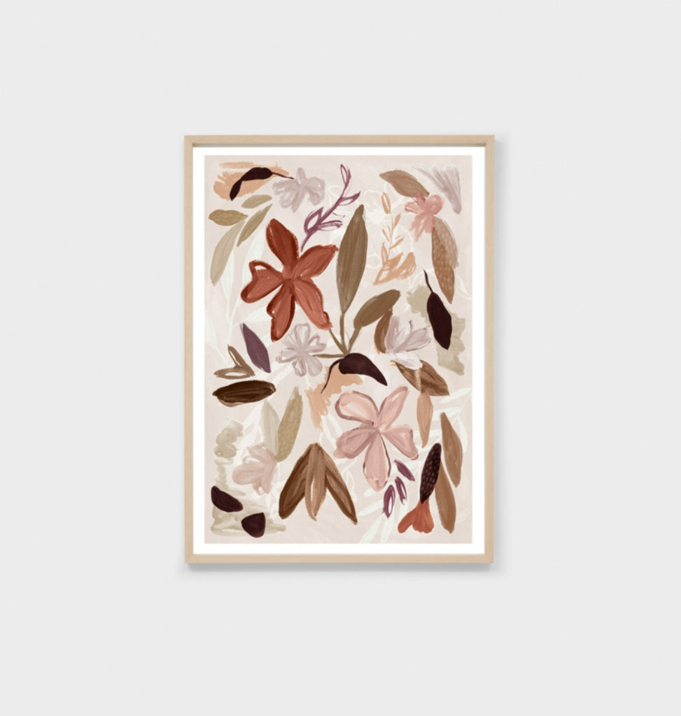 PAINTERLY FLORALS AUTUMN 1, FRAMED