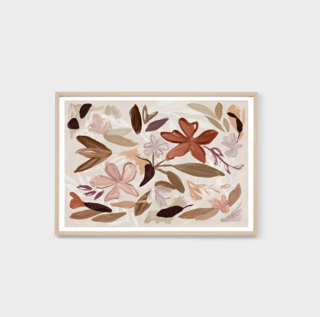 PAINTERLY FLORALS AUTUMN 1, FRAMED