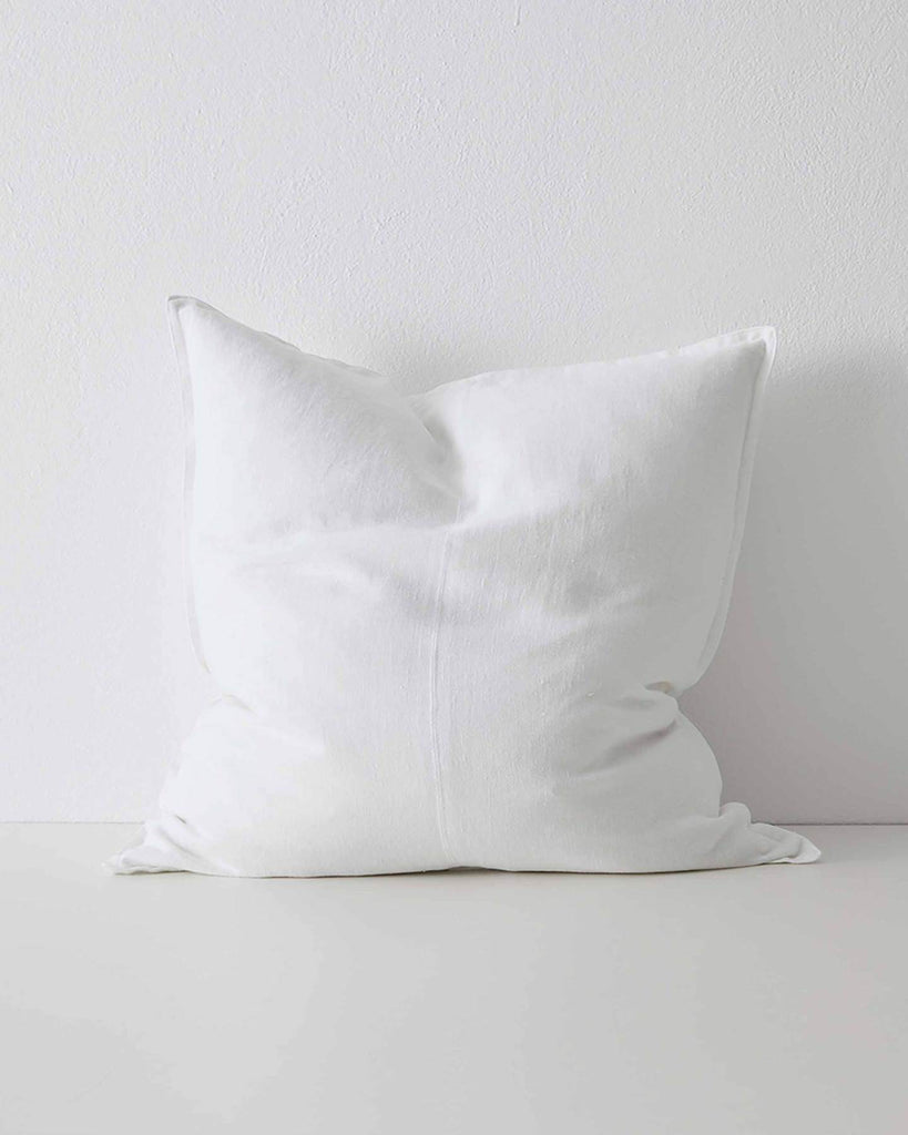 COMO SQUARE CUSHION, SNOW (3 sizes avail)