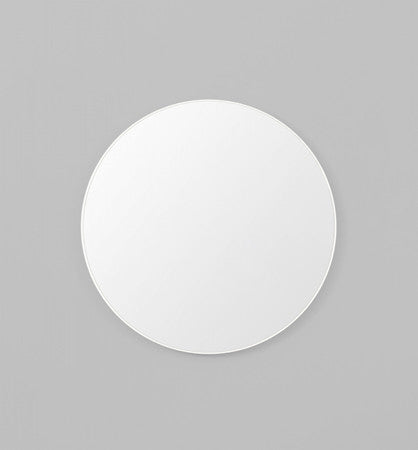 FLYNN ROUND MIRROR, WHITE