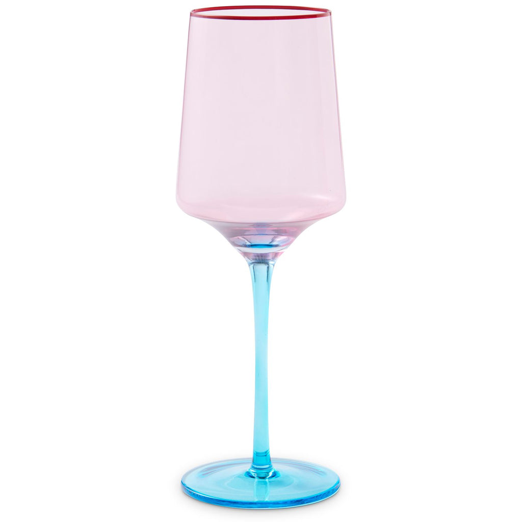 ROSE WITH A TWIST VINO GLASS 2P SET, KIP & CO