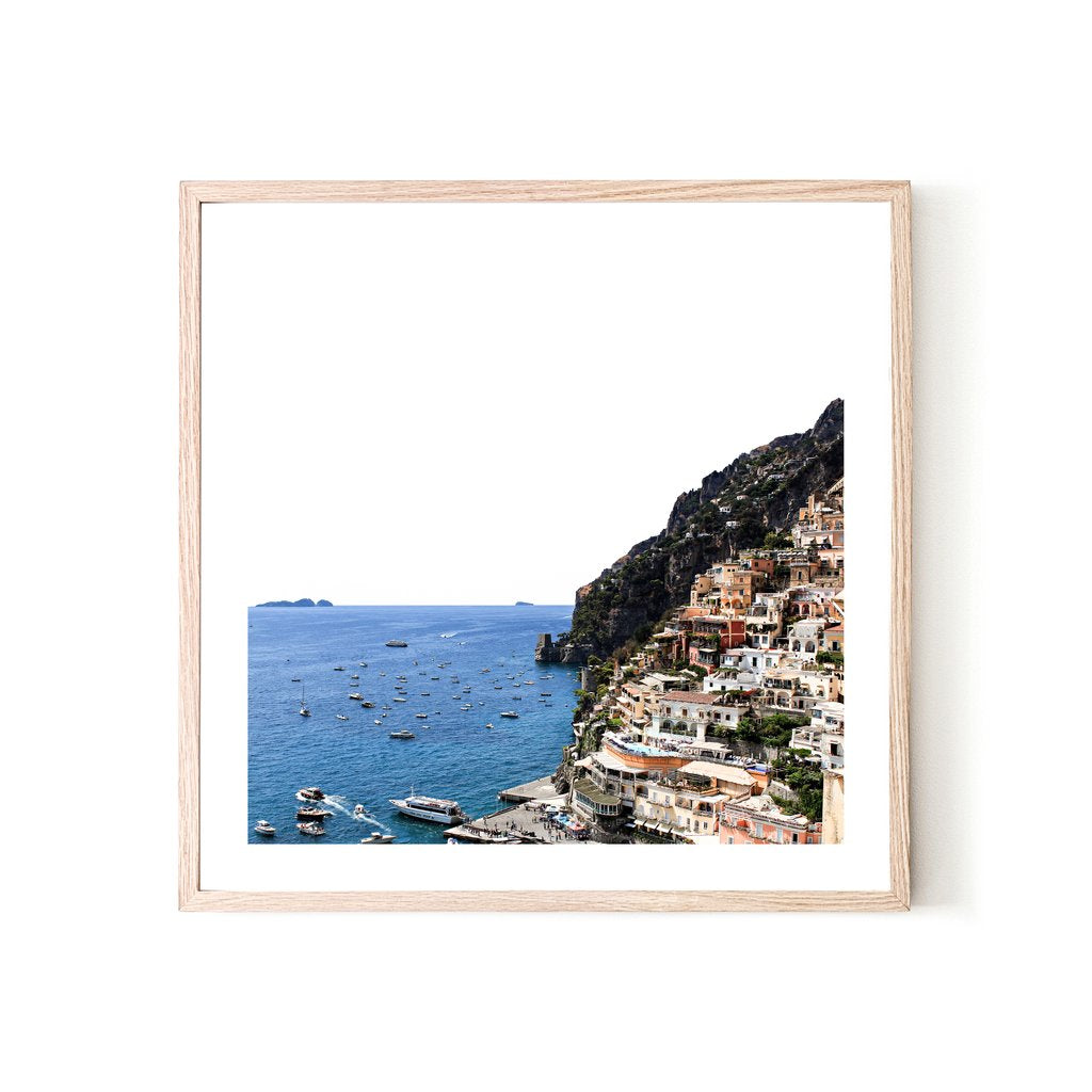 POSITANO VILLAS, FRAMED PRINT