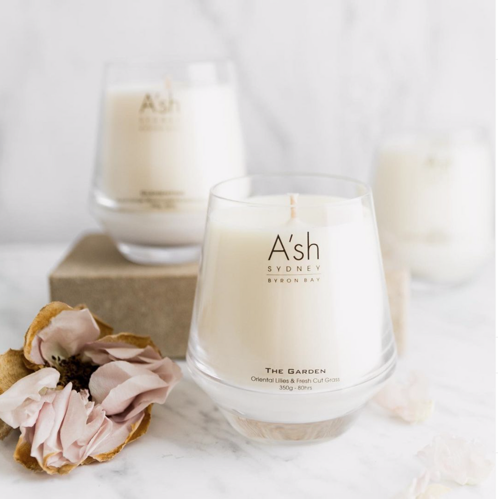 A'SH CANDLE - THE GARDEN (Oriental Lillies & Fresh Cut Grass)