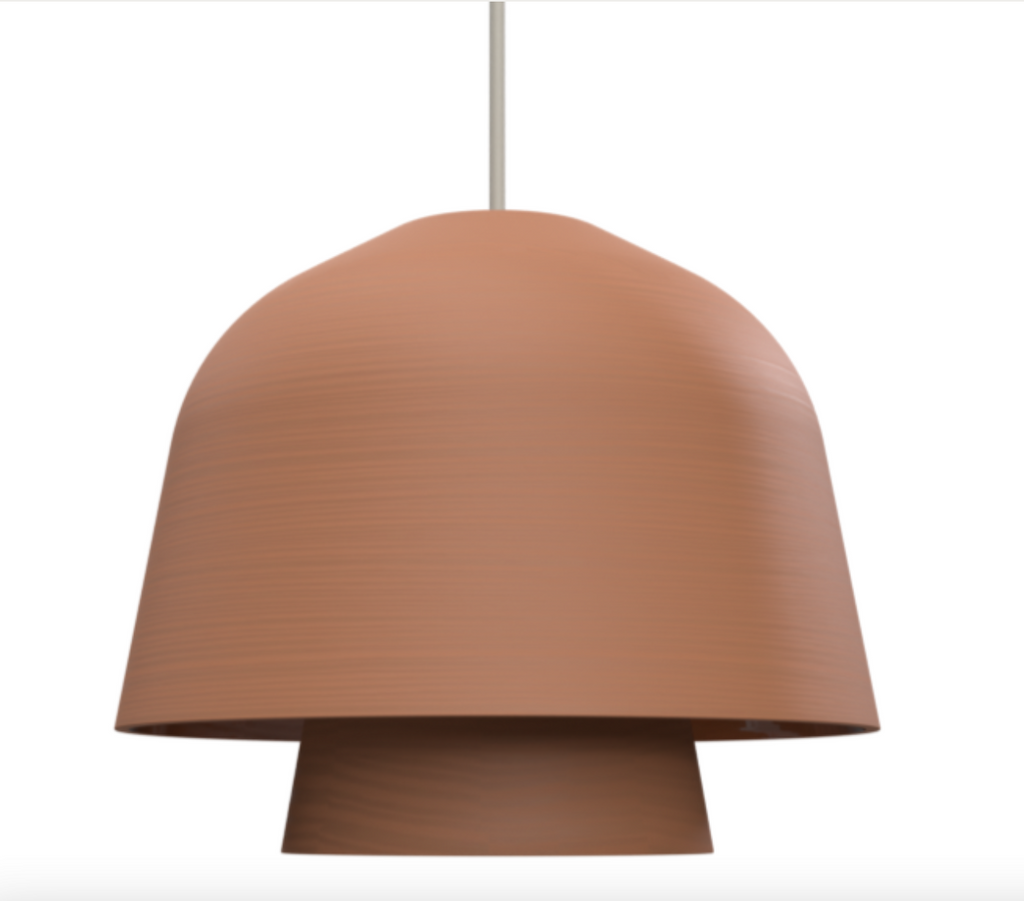 OKINA DOUBLE SUSPENSION PENDANT, DARK TERRACOTTA