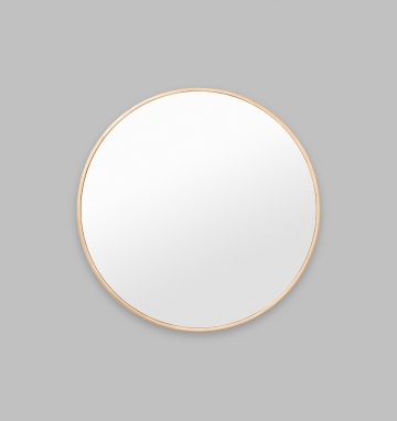 BELLA ROUND BRASS MIRROR