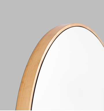 BELLA ROUND BRASS MIRROR