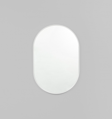 BJORN OVAL MIRROR BRIGHT WHITE