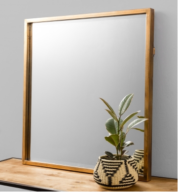 BRASS SQUARE MIRROR