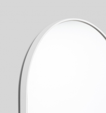 BJORN OVAL LARGE MIRROR BRIGHT WHITE