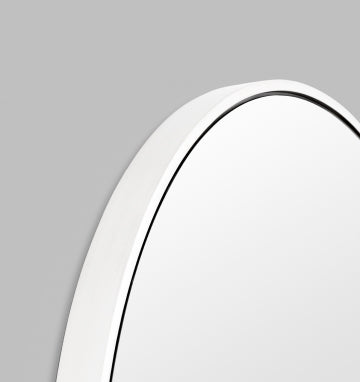 BELLA ROUND MIRROR 100cm WHITE GLOSS *SALE*