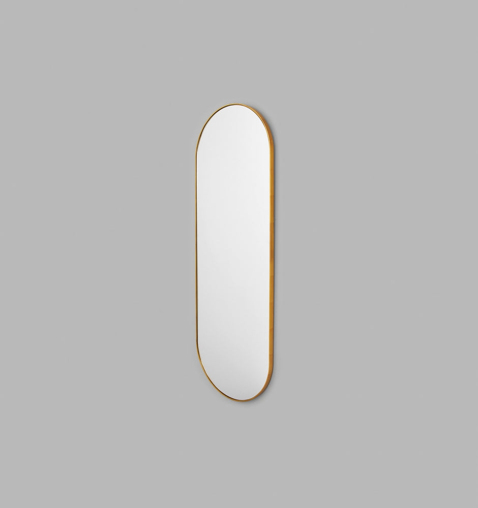 BJORN OVAL LARGE MIRROR BRASS