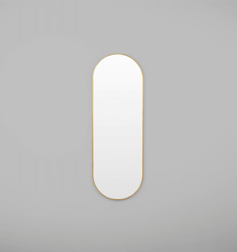 BJORN OVAL LARGE MIRROR BRASS