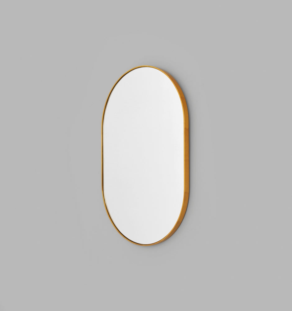 BJORN OVAL MIRROR BRASS