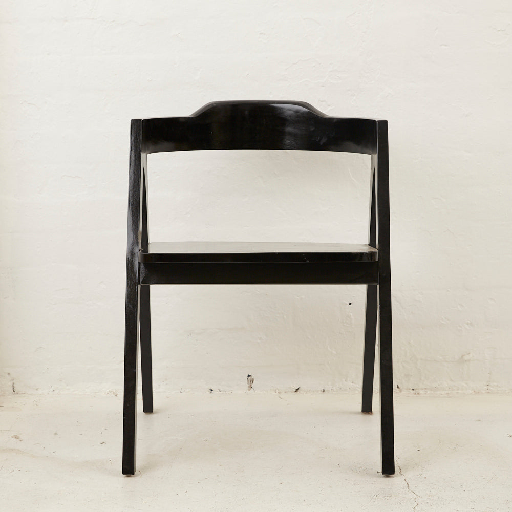 EMIR ANGLED DINING CHAIR BLACK