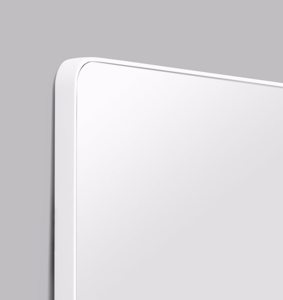 FLYNN CURVE LEANER MIRROR BRIGHT WHITE