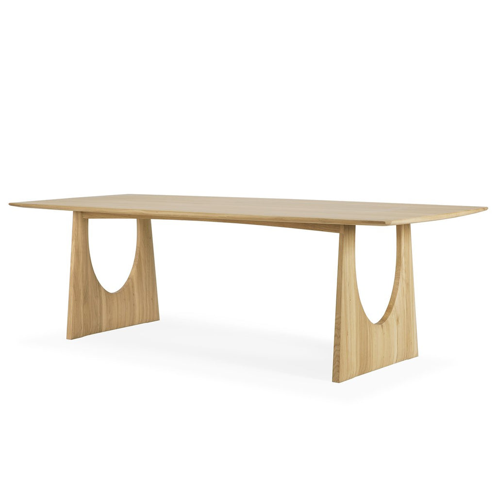 ETHNICRAFT OAK GEOMETRIC DINING TABLE