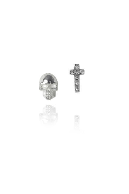 SKULL + CROSS MISMATCHED STUDS - barton&bell