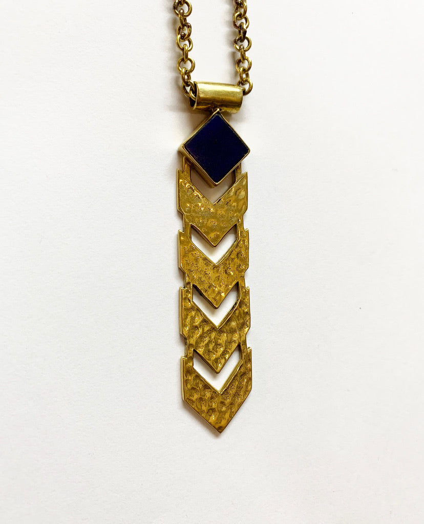 LAPIS ARROW PENDANT