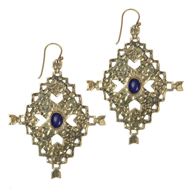 LAPIS AZTEC EARRING