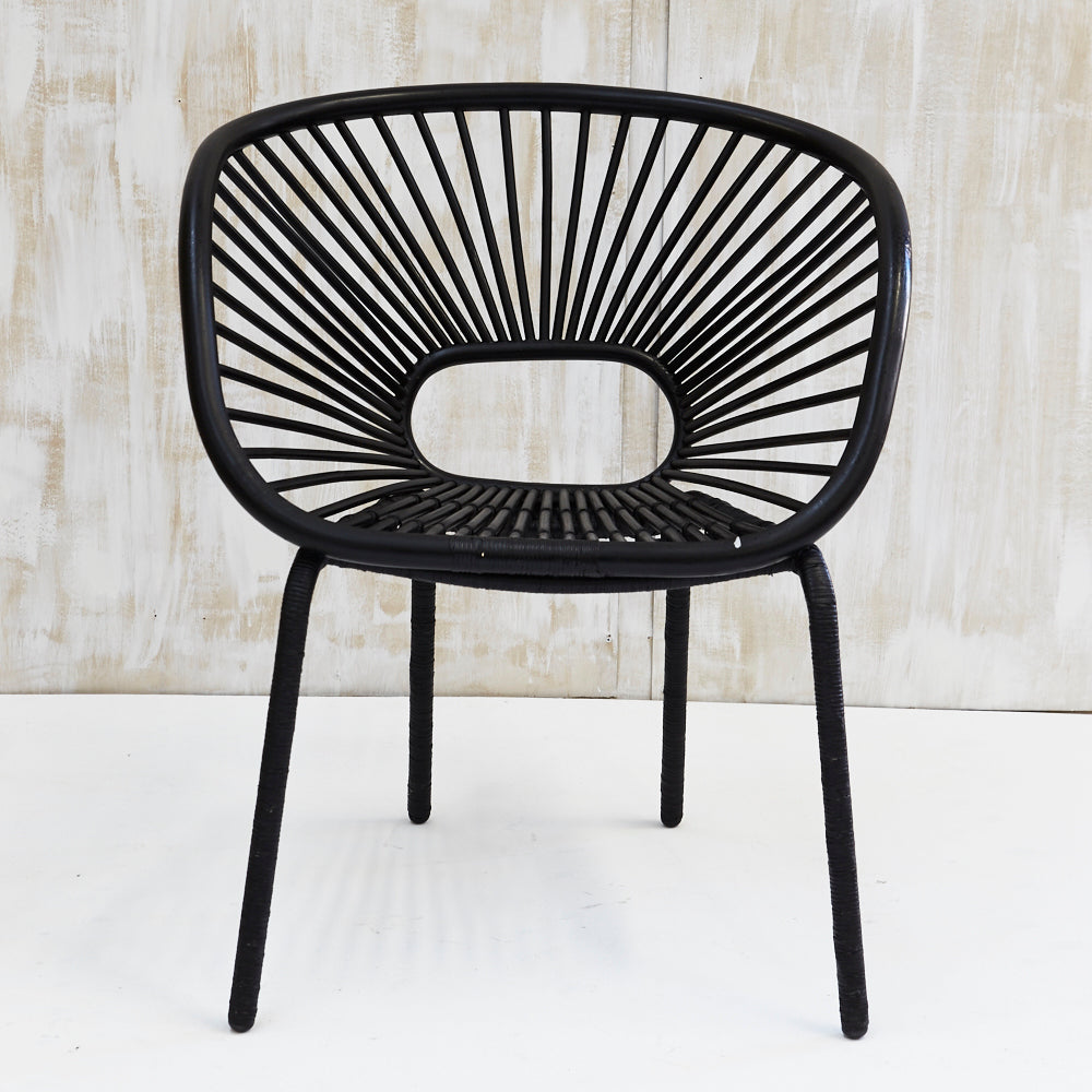 SOL RATTAN ARMCHAIR BLACK