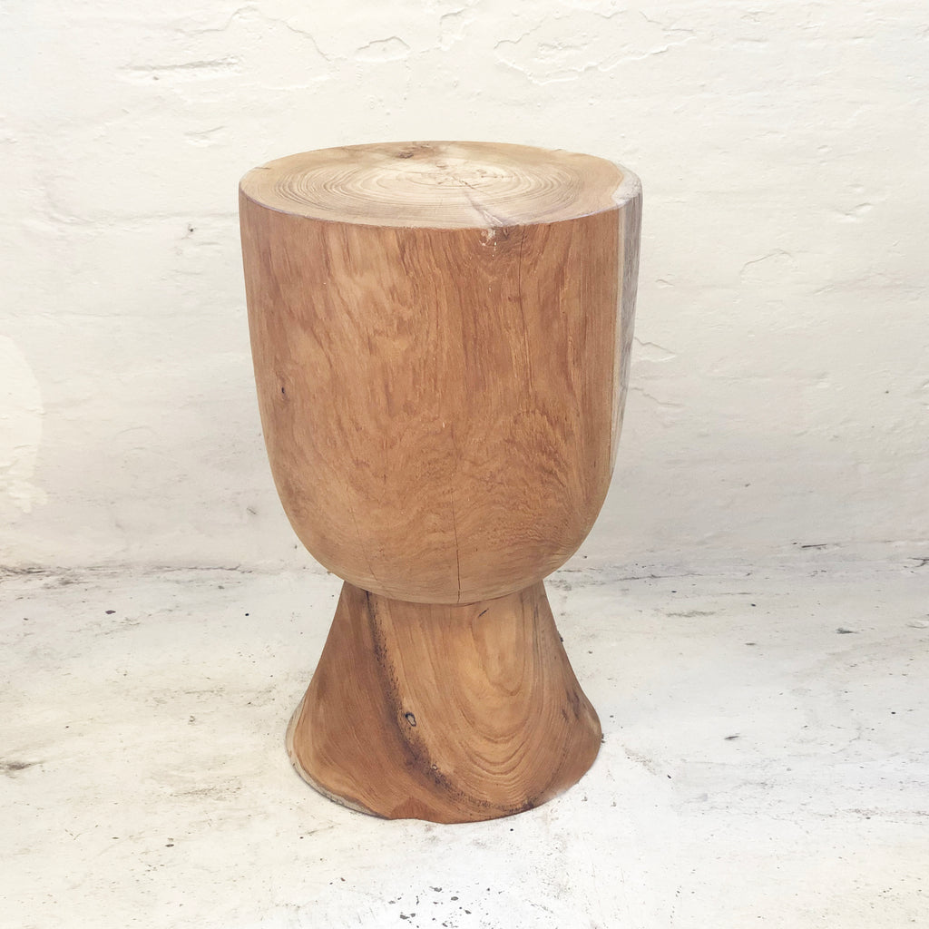 AMA TEAK LOG STOOL