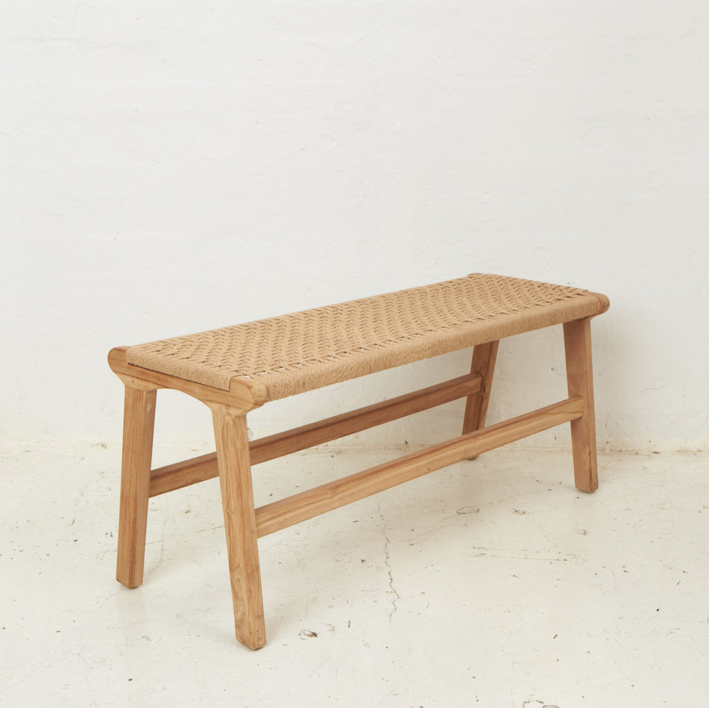 MAHINA WOVEN JUTE BENCH SEAT