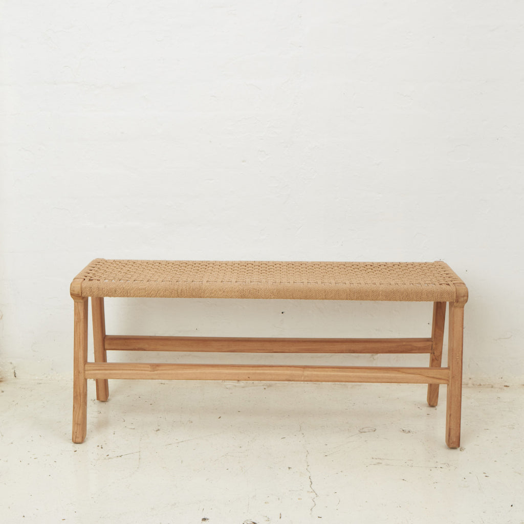 MAHINA WOVEN JUTE BENCH SEAT