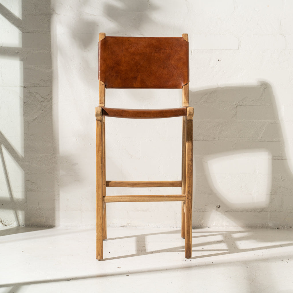 KELILE LEATHER BAR STOOL