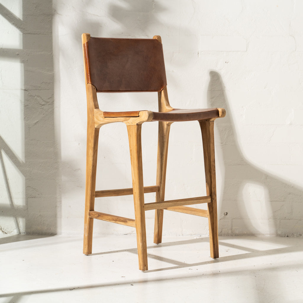 KELILE LEATHER BAR STOOL