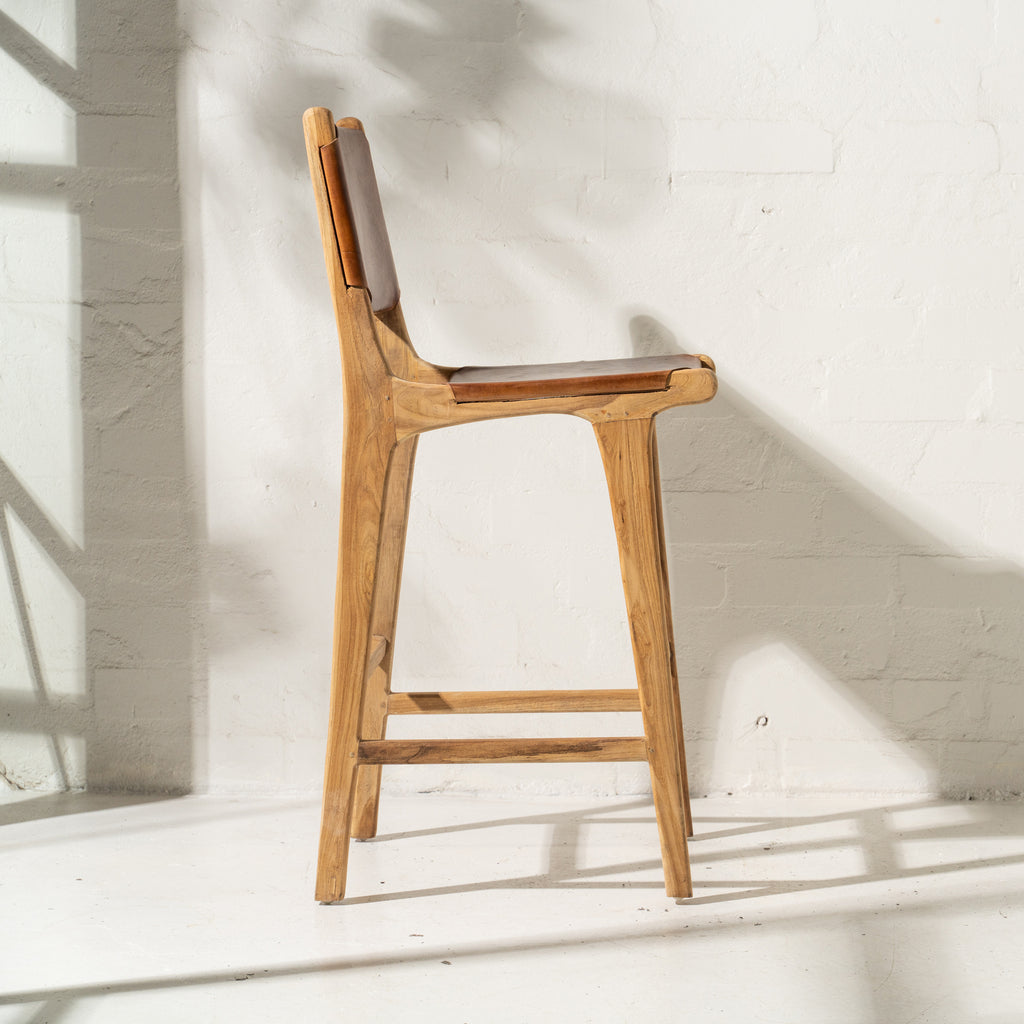 KELILE LEATHER BAR STOOL