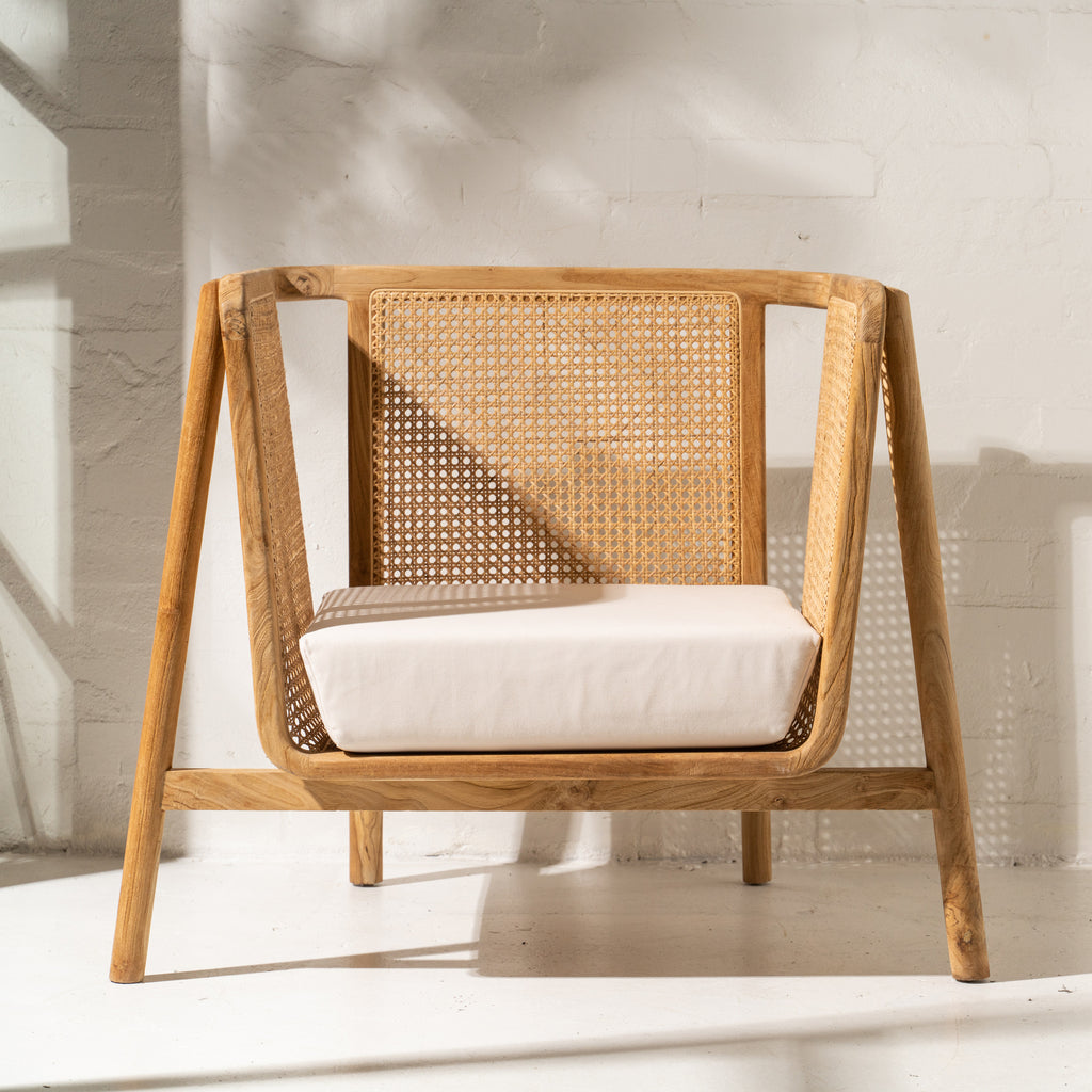 JEMBER TEAK & RATTAN ARM CHAIR