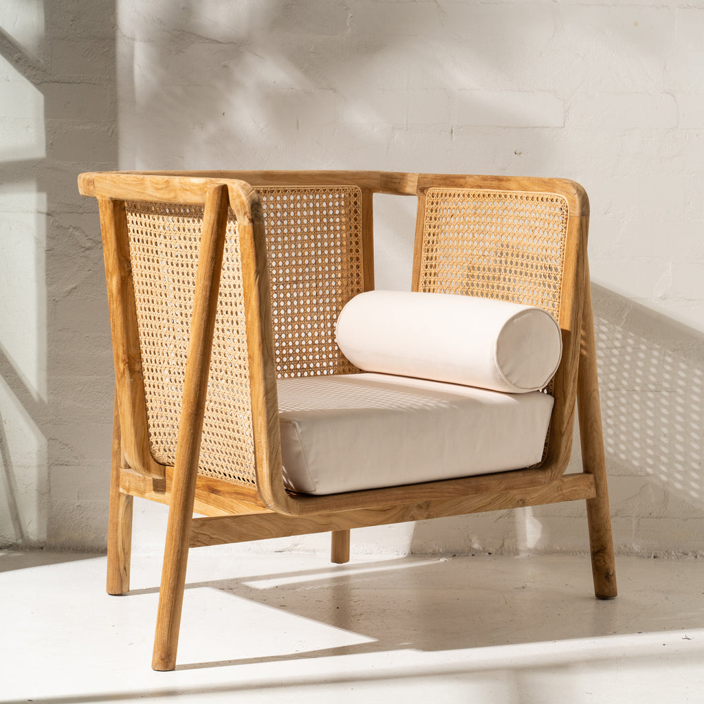 JEMBER TEAK & RATTAN ARM CHAIR