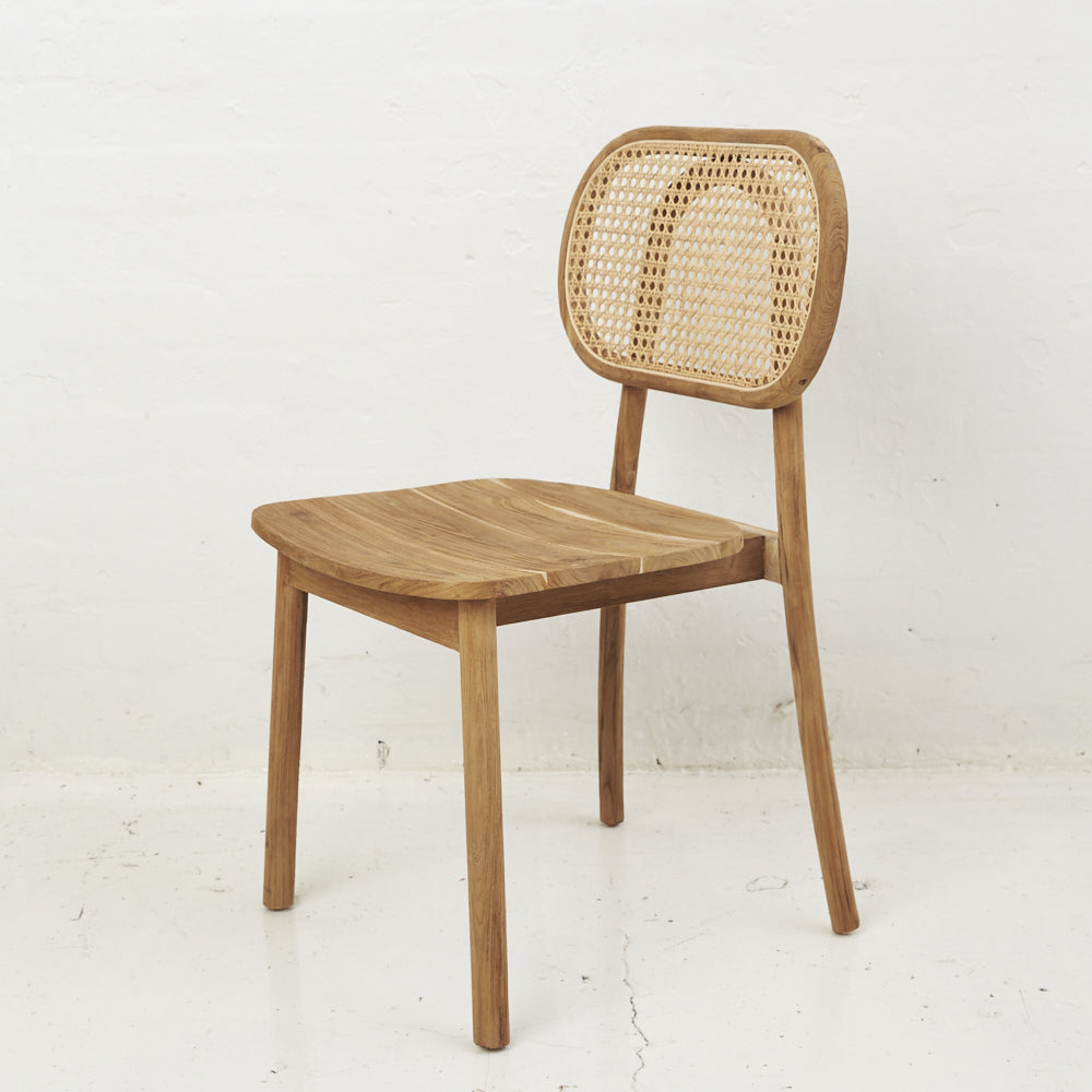 LYRA RATTAN TRIM DINING CHAIR