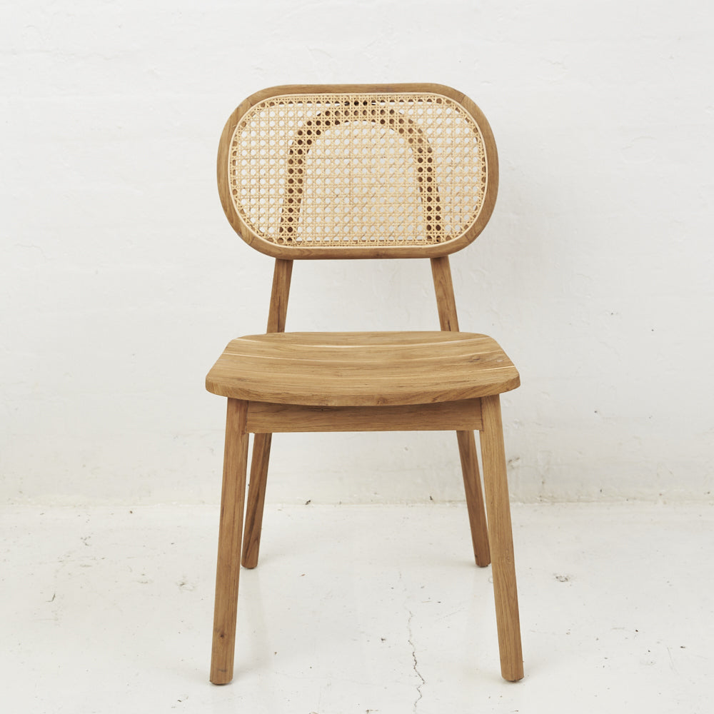 LYRA RATTAN TRIM DINING CHAIR