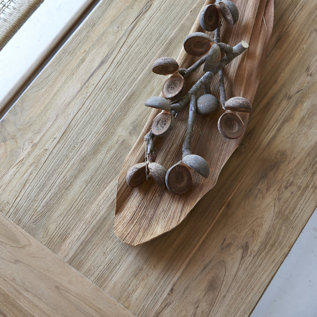 RECTANGULAR TEAK COFFEE TABLE