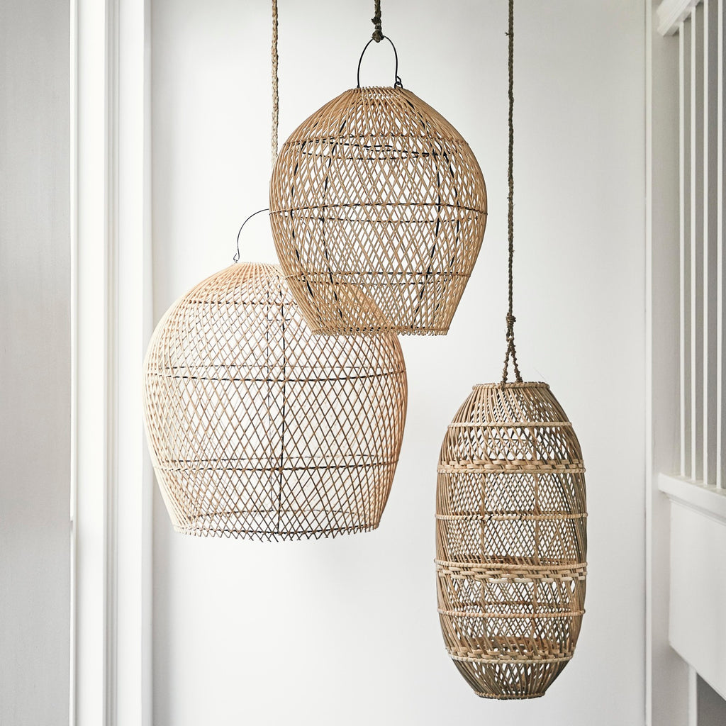 TULIP RATTAN LIGHT SHADE