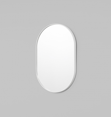 BJORN OVAL MIRROR BRIGHT WHITE